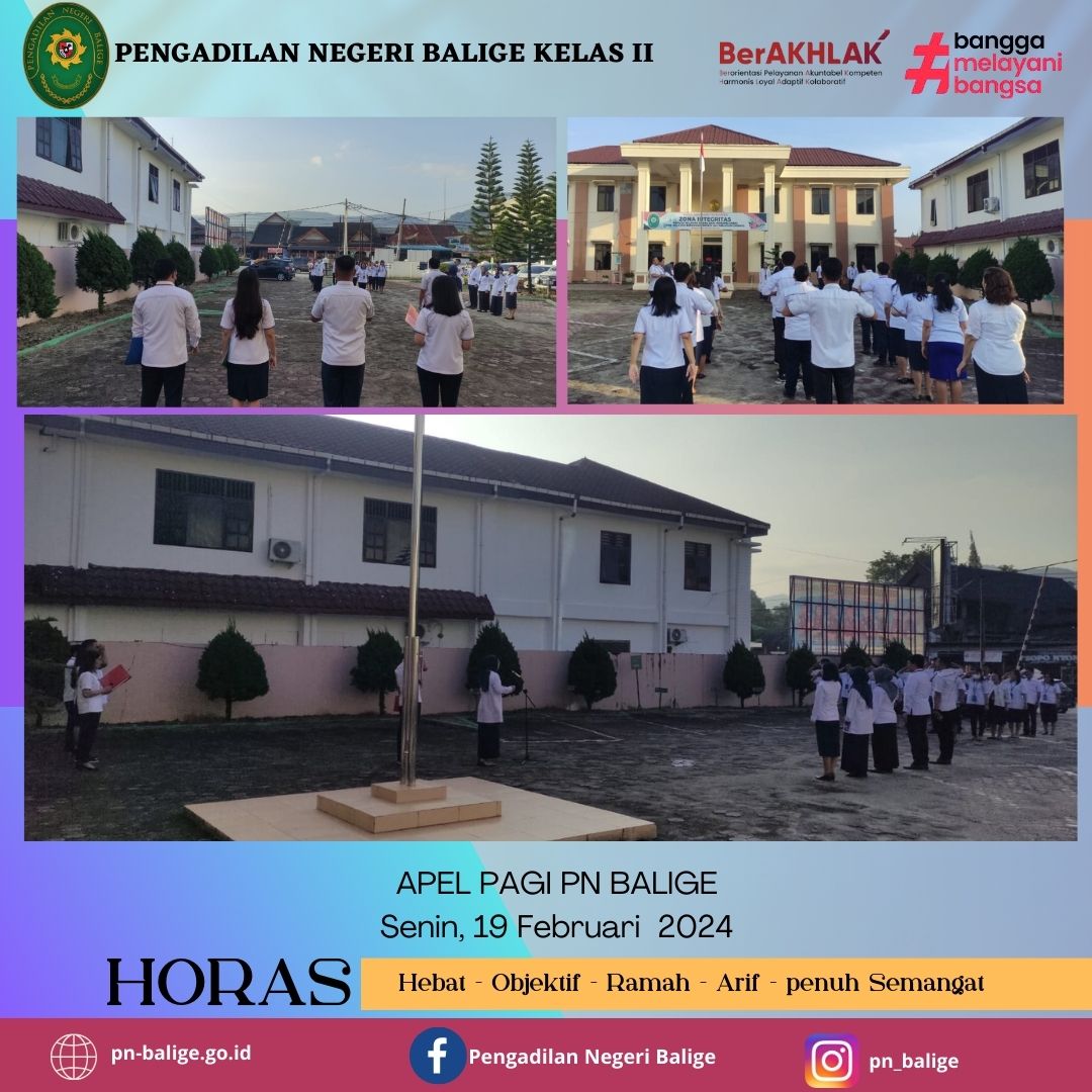 APEL PAGI PN BALIGE PADA HARI SENIN, 19 FEBRUARI 2024